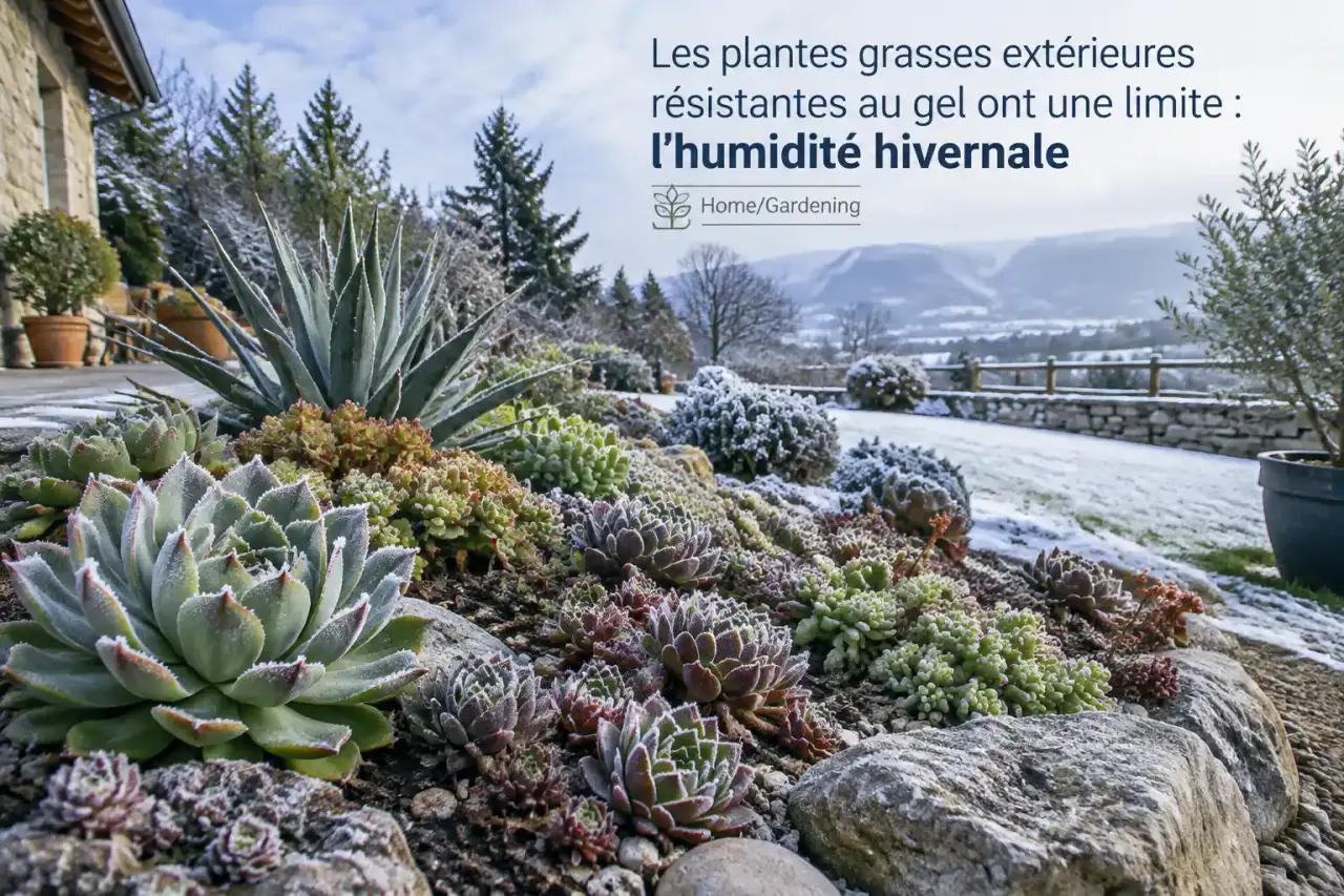 Les plantes grasses extérieures résistantes au gel ont une limite : l’humidité hivernale