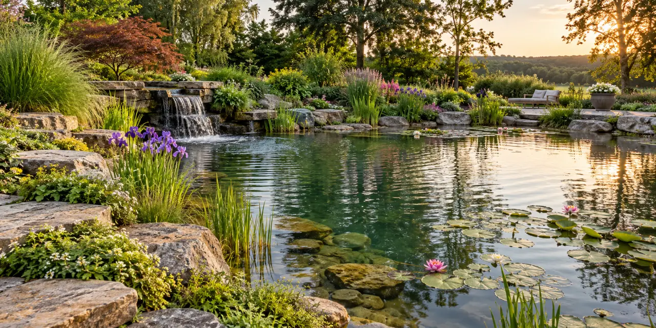 Décoration d’un bassin extérieur : structurez les berges, animez l’eau et préservez son équilibre