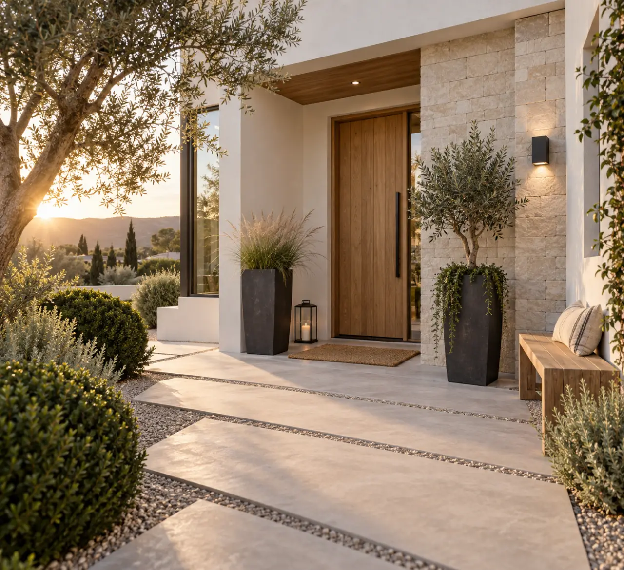 Une entrée extérieure réussie : des idées déco devant la maison sans l’encombrer